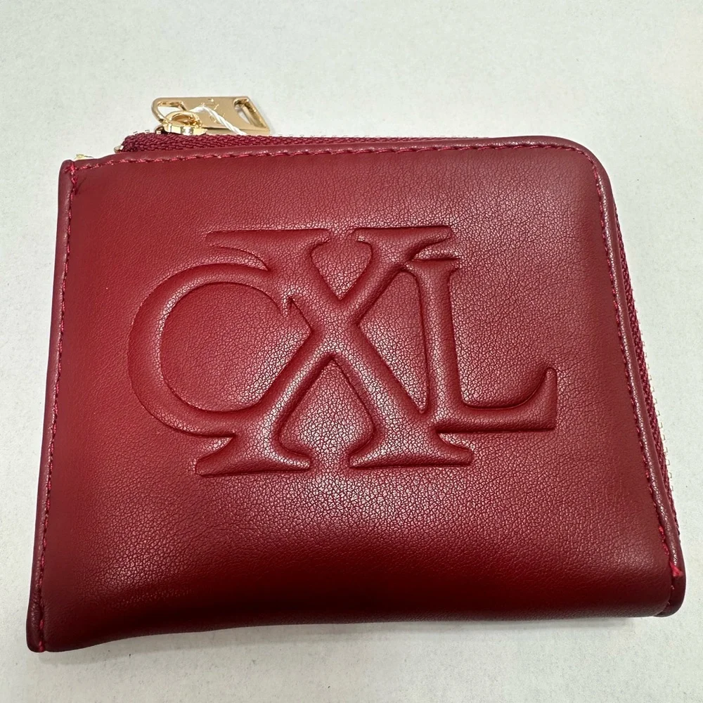 CXL by‎ Christian Lacroix Red Python Smooth Zip Around Wallet New